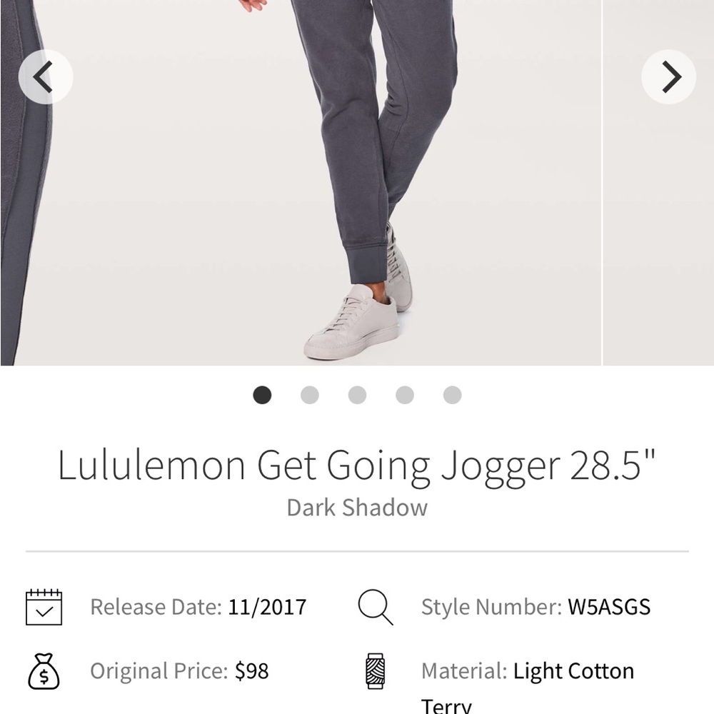 Lululemon Athletica Dark Shadow Joggers